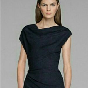 Helmet Lang symmetric black dress